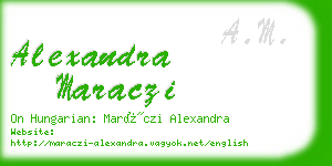 alexandra maraczi business card